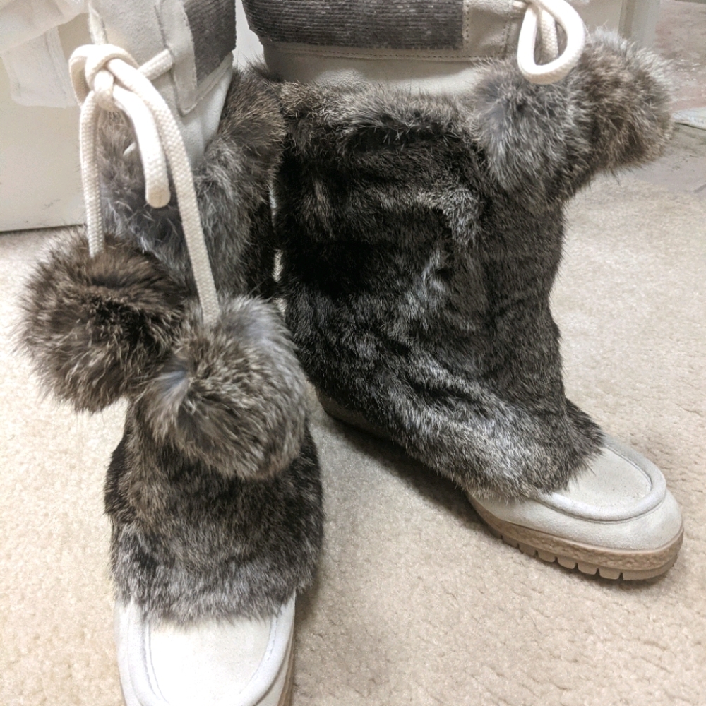 Coach Maryann Suede wedge boots